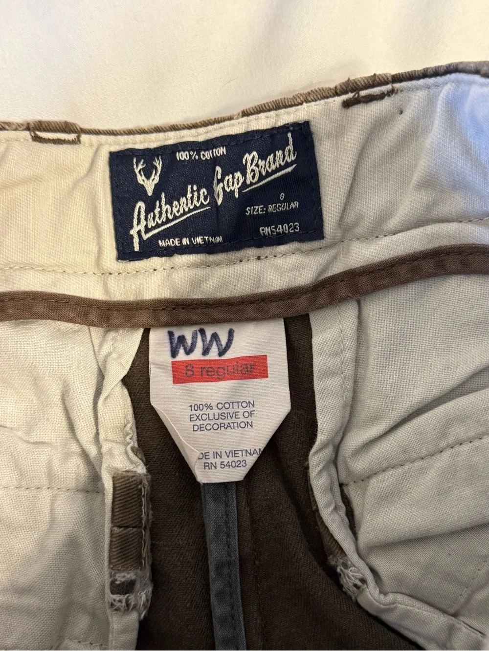 Boys Brown Wide Leg Chino Pants Size 8